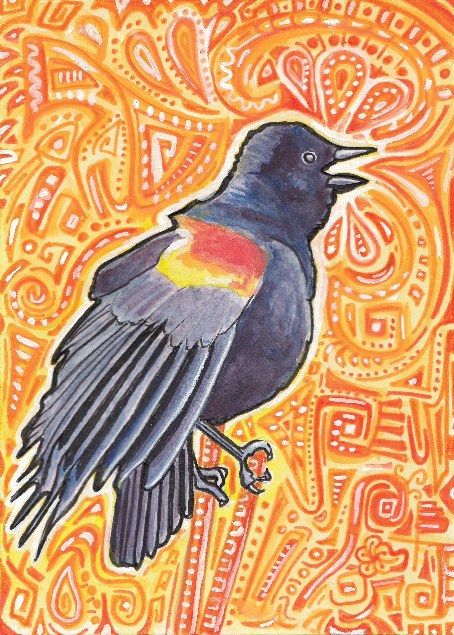 Summersong Blackbird Card