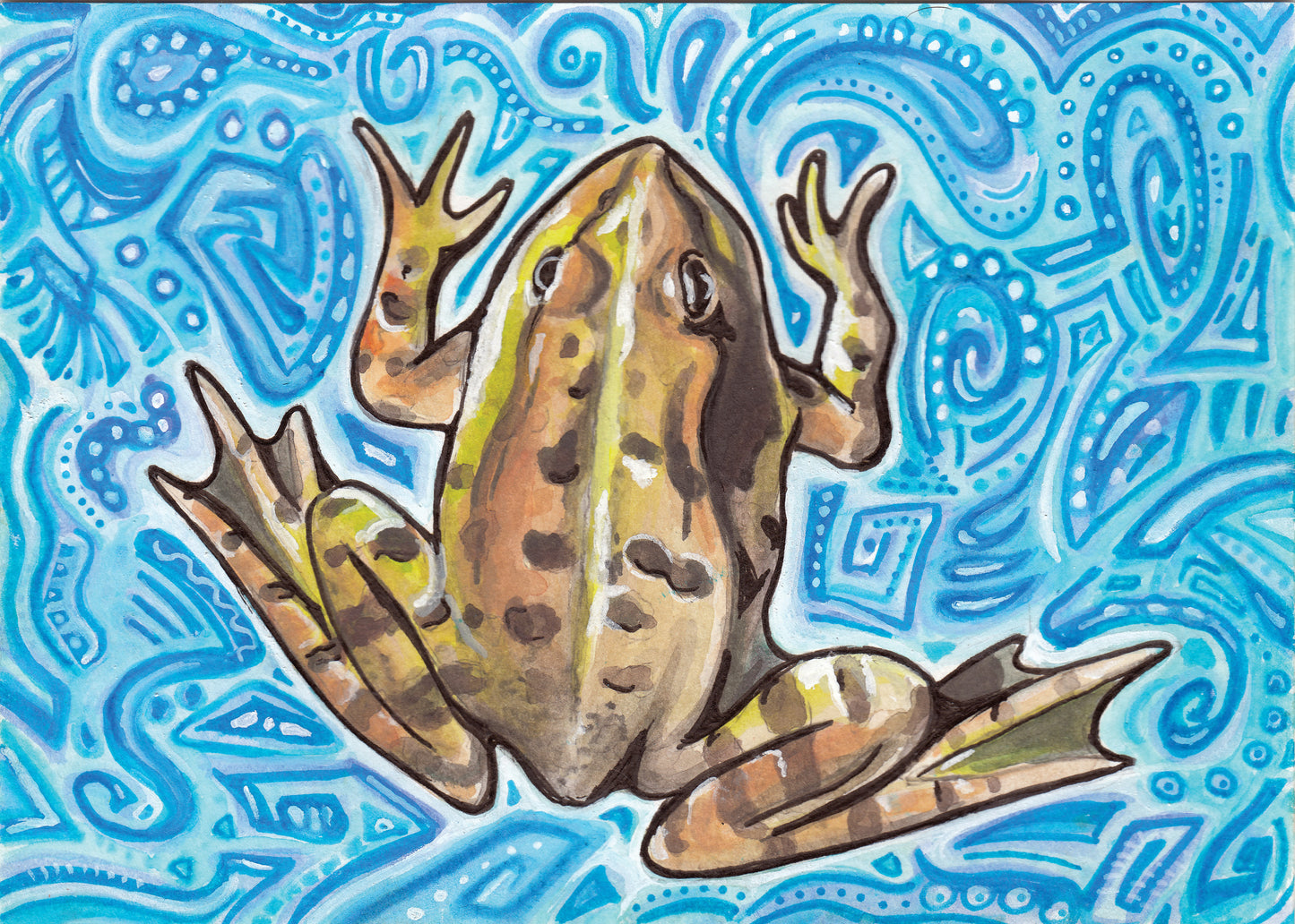 Summersong Leopard Frog Card