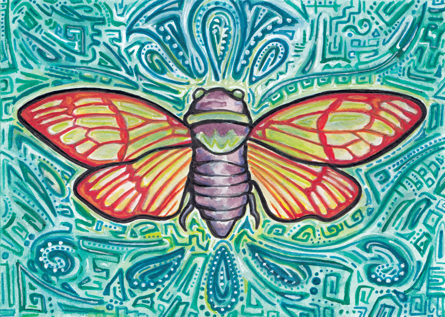 Summersong Cicada Card
