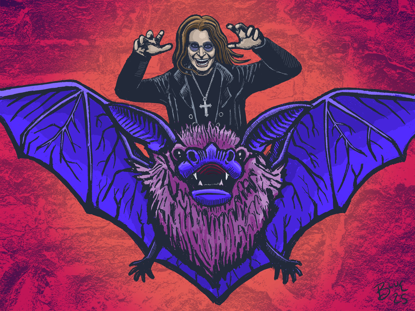 Ozzy Bat Print