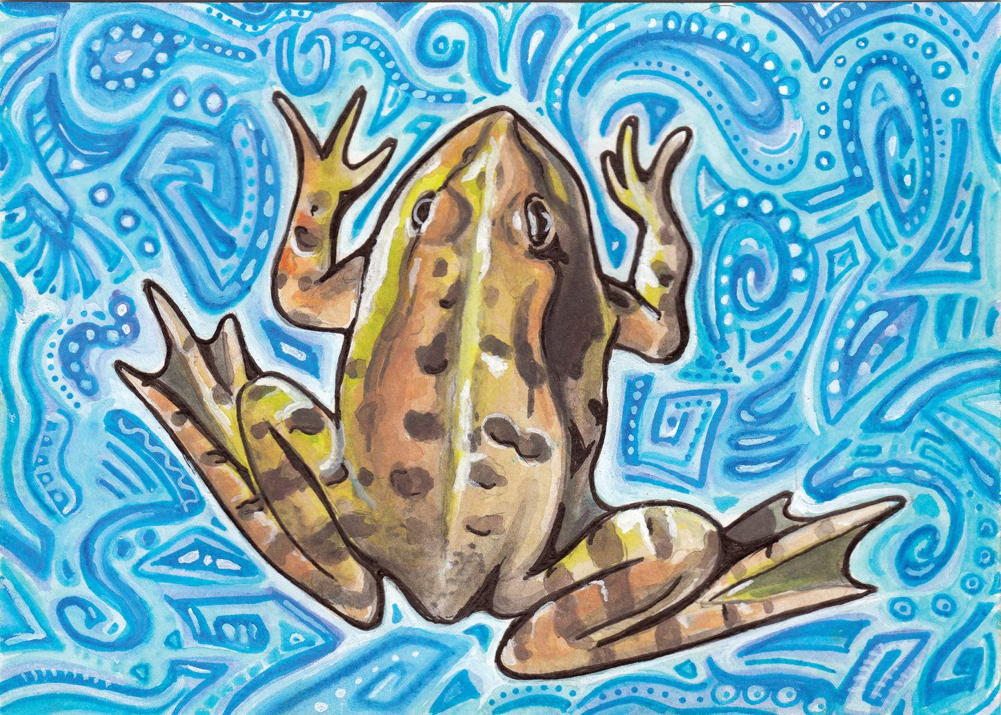 Summersong Leopard Frog Print